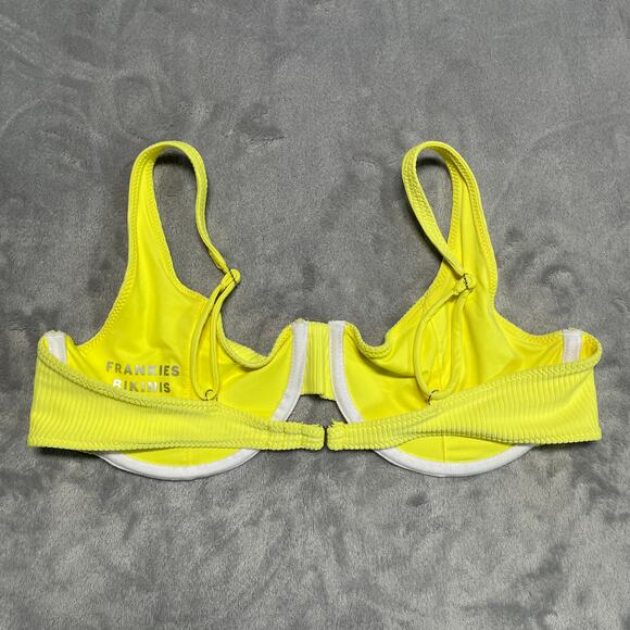 Frankies Bikinis Top Large Anna Underwire Ribbed Swimwear Beach Resort Vacation - Picture 2 of 8